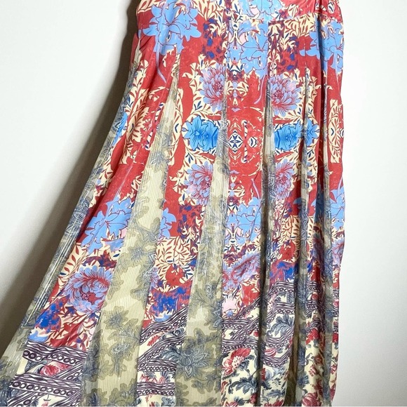 Anthropologie Hemant & Nandita Louvre Boho Flowy Maxi Skirt Size Large - Picture 3 of 5